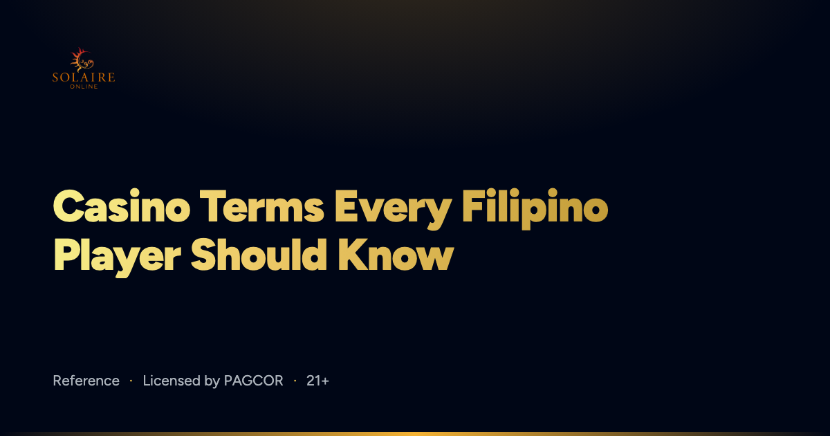 Casino Terms Every Filipino Player Should Know